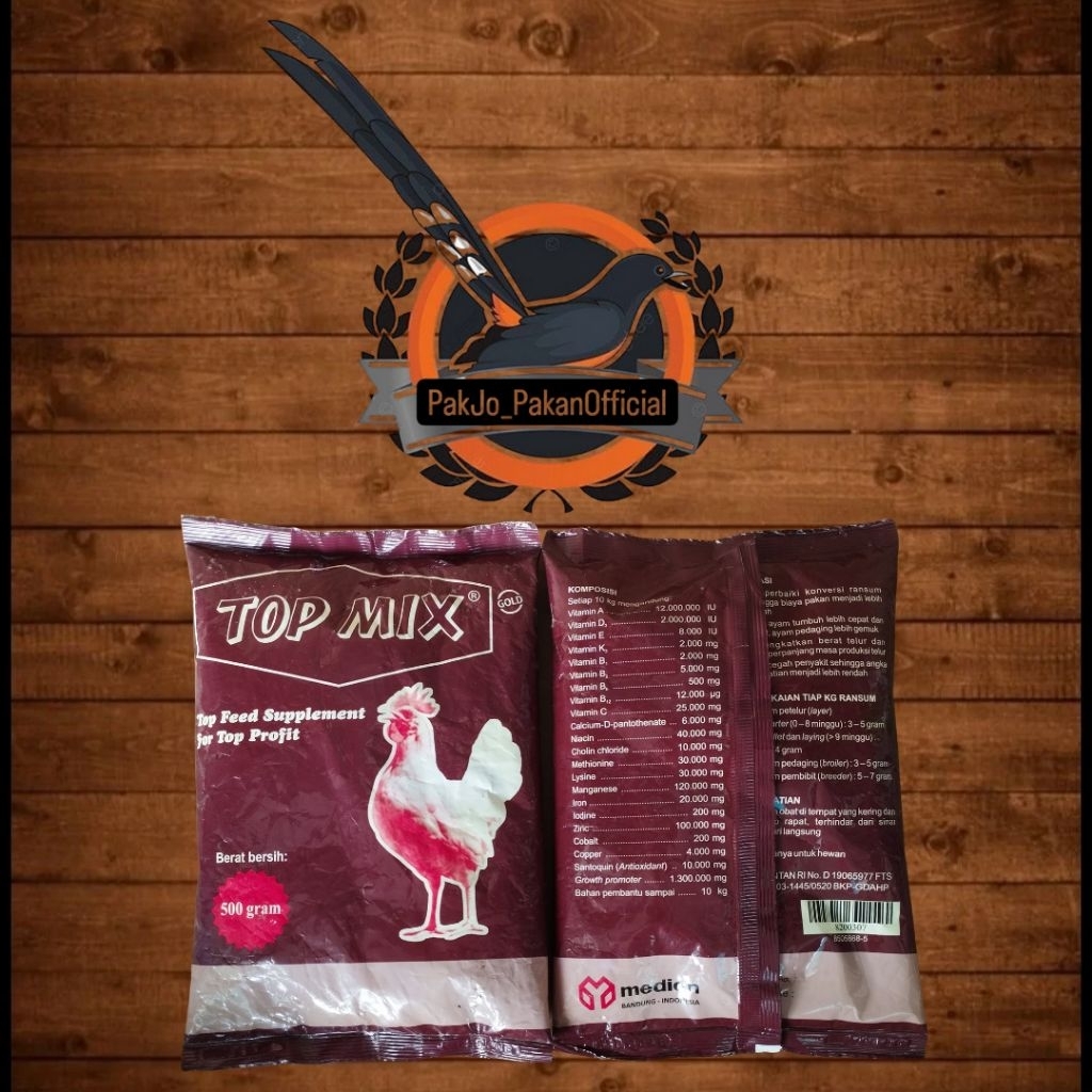TOP MIX MINERAL AYAM, SUPPLEMENT & VITAMIN AYAM
