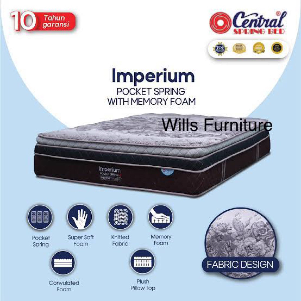 Central imperium springbed kasur central murah makassar