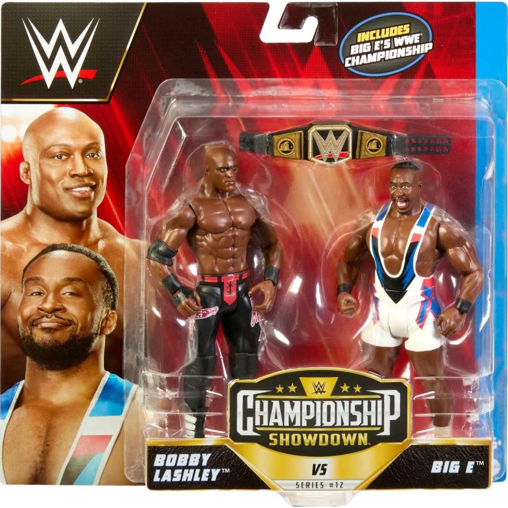 Mattel WWE Big E vs Bobby Lashley Championship Showdown Actionfigur, 2er-Pack mit Mattel WWE Champio