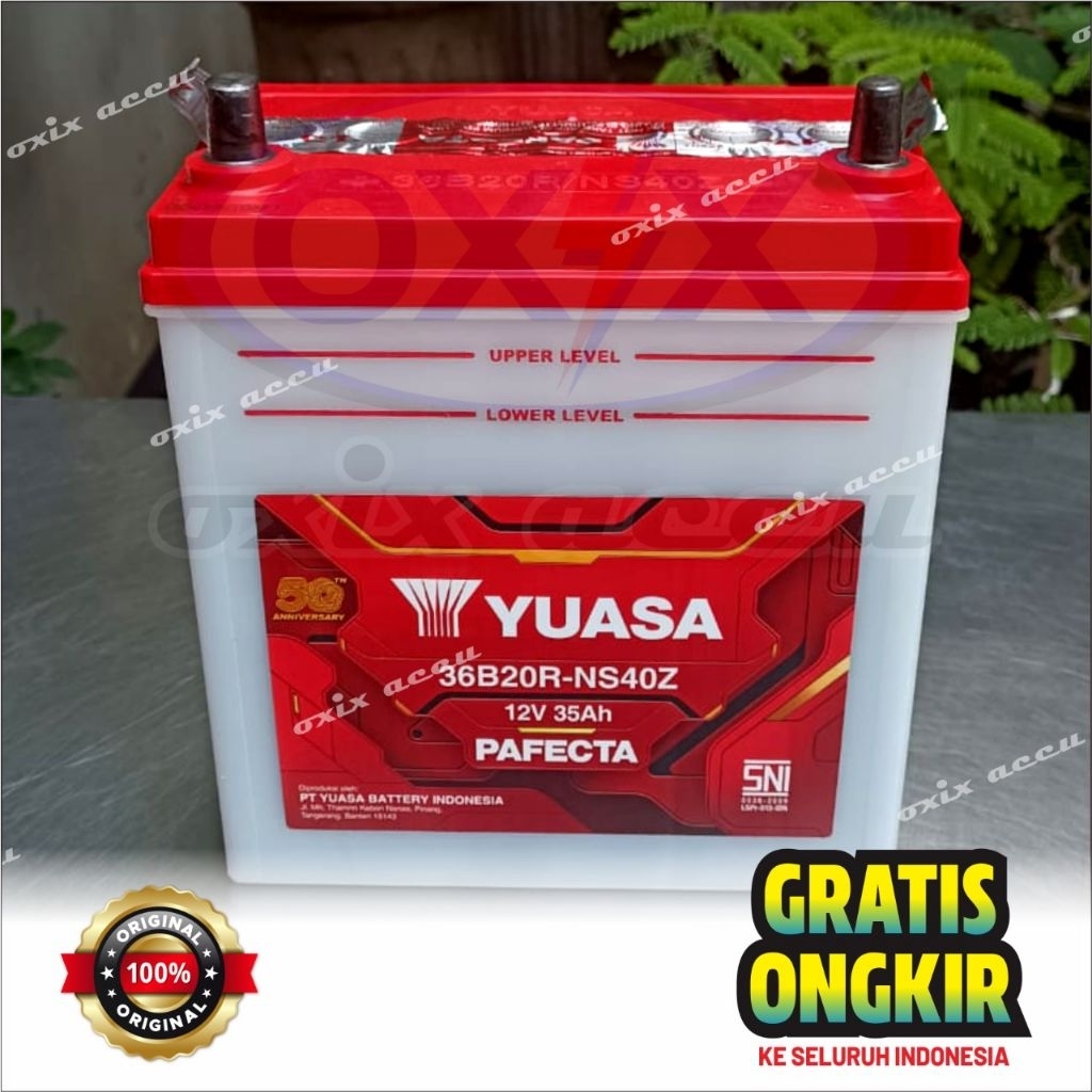 Yuasa Pafecta Aki Mobil NS40Z 36B20R 12V 35 Ah ORIGINAL - Aki mobil Avanza, Mobilio
