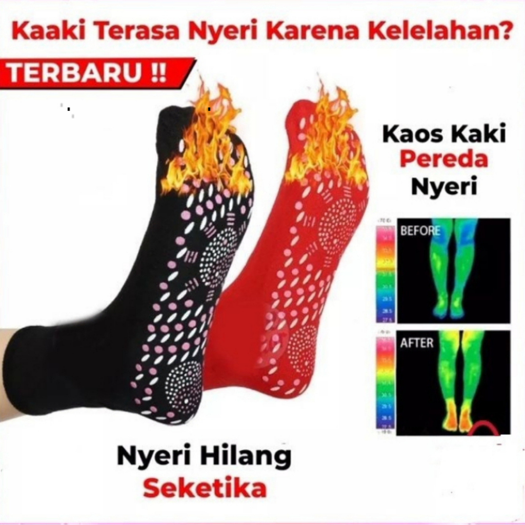 [ SUPER ] Tourmaline Lymphvity Kaos Kaki Terapi Kaos Kaki Magnet Terapi