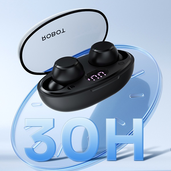 TWS ROBOT Dots 2 30 Jam Headset Bluetooth 6.0 Earphone Super Bass GARANSI RESMI