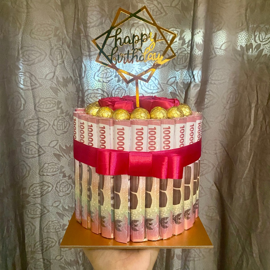 Money Cake Tart Replika Uang Mainan Hampers Kado Gift