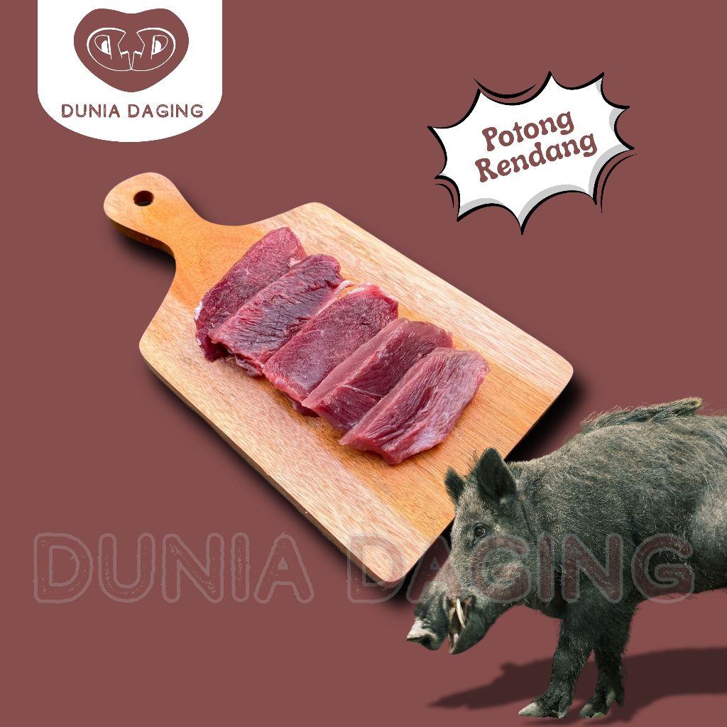 Daging Babi Hutan - POTONG RENDANG / FILLET - Daging Celeng - 1kg