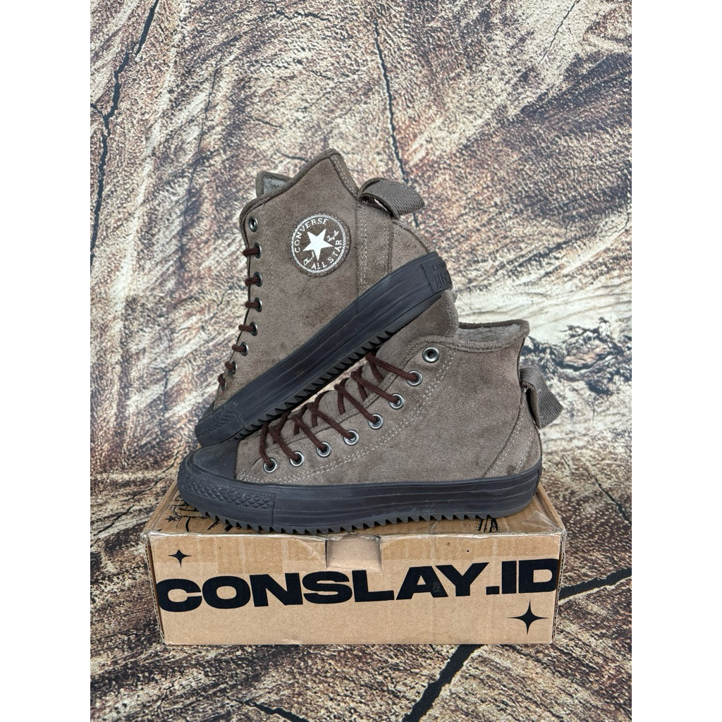 ( Size 41 ) Converse CT Hi Shearling Hiker Hollis Brown Suede