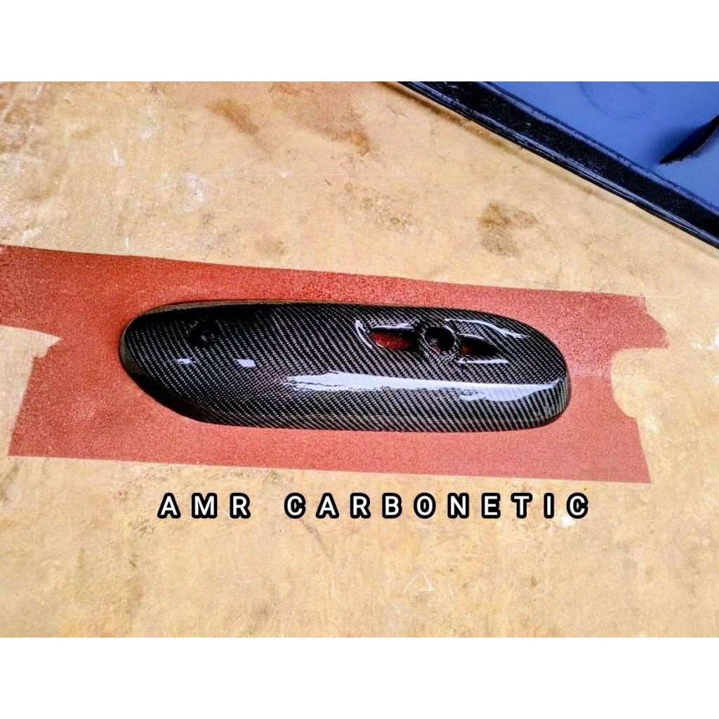 COVER TAMENG KNALPOT ORI HONDA SCOOPY ESP CARBON KEVLAR