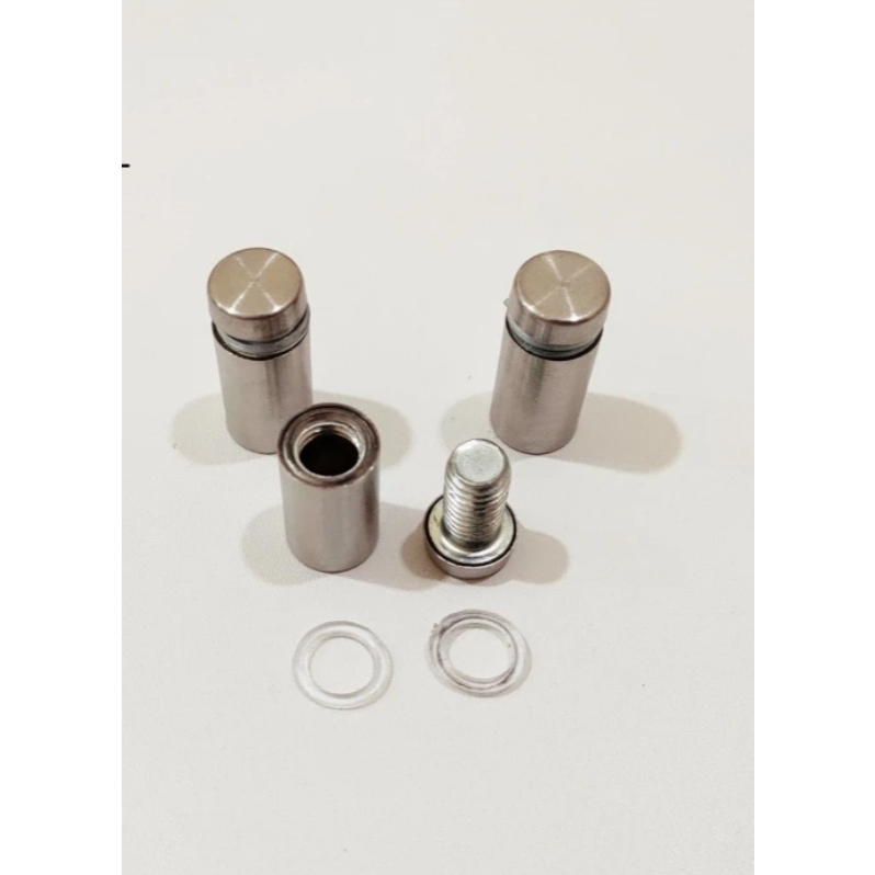 Pen Iklan Stainless 12x30 baut akrilik / kaca