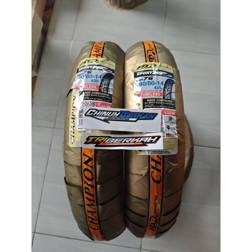 Ban fdr sport mp 76 ring 14 90/80 tubeless racing tire