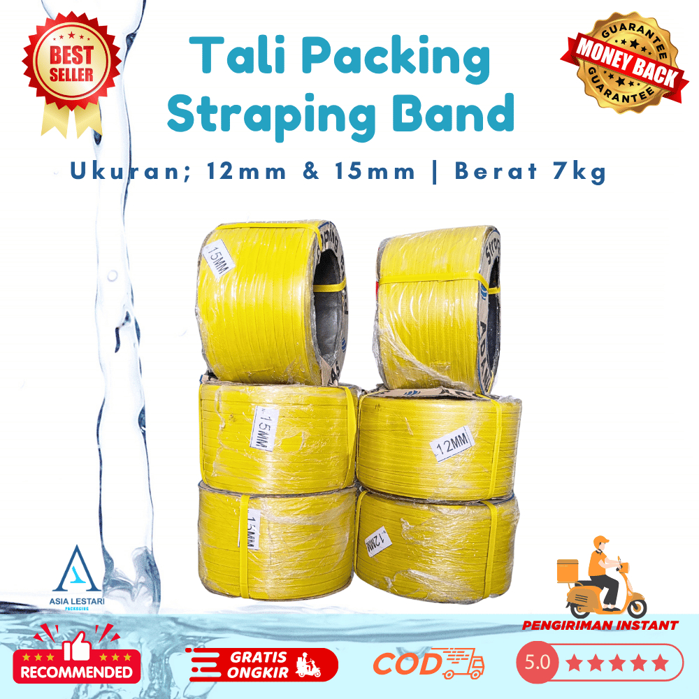Tali Strapping Band 12mm 7kg Kuning