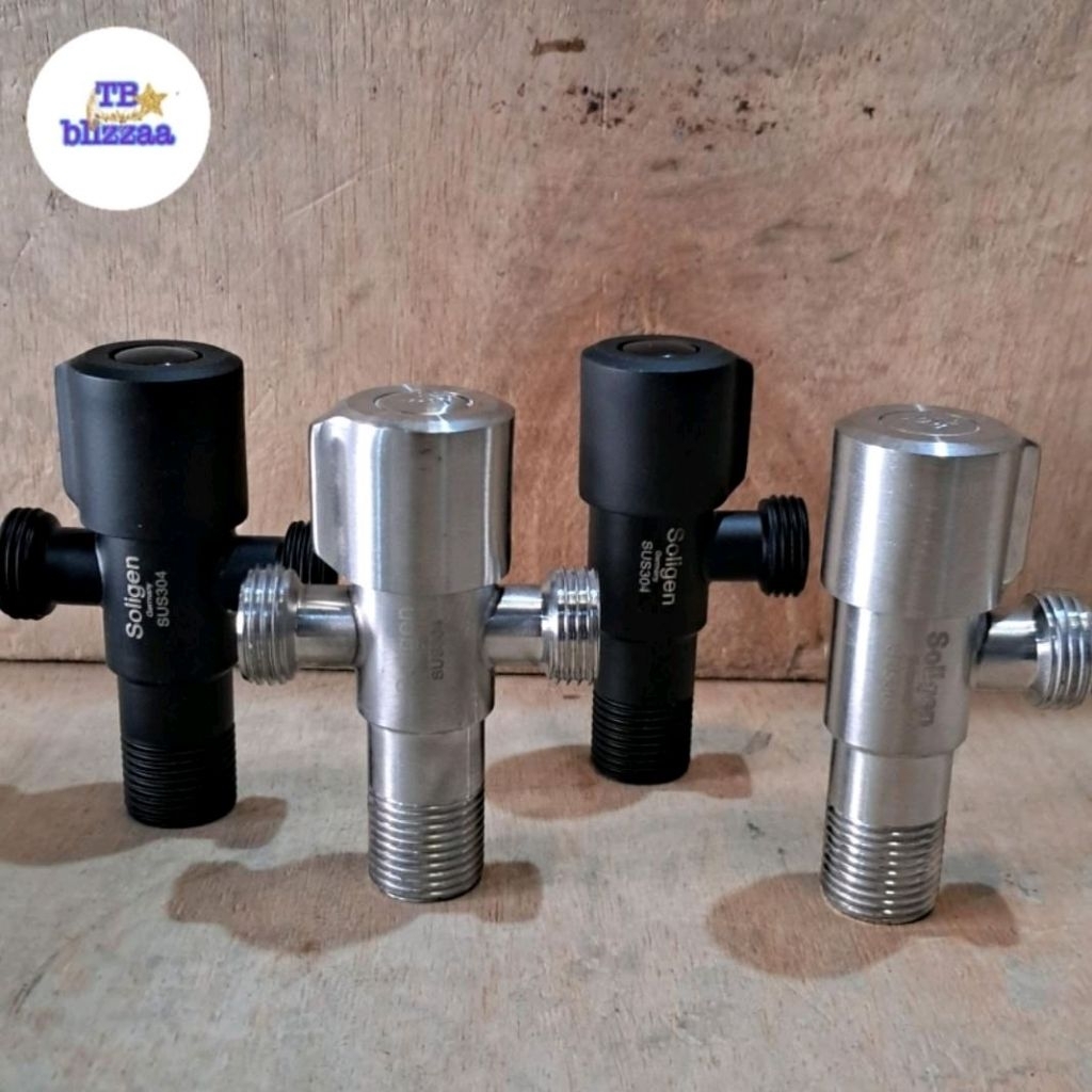 Stop Kran Shower Kran Kloset Kran Tee Shower Stainless SUS 304 Tee Kran Cabang Soligen Germany