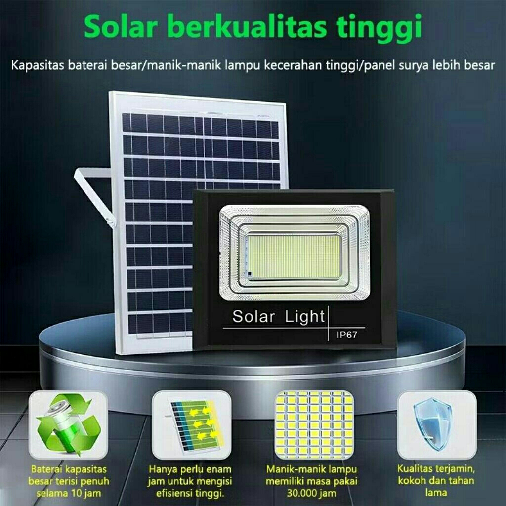 COD Lampu Sorot LED Solar Panel Tenaga Surya 100 Watt