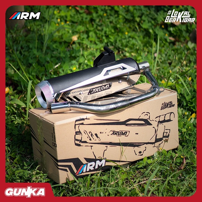 Kenalpot Stainless (38mm) Arumi ARM-KNLPSTRT Knalpot Street Series Full Package Variasi Custom Motor