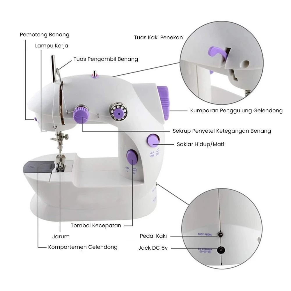 MESIN JAHIT BESAR / Mesin jahit portable / mesin jahit tangan / mesin jahit mini portable