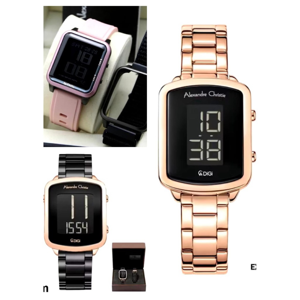 AC9344  JAM TANGAN WANITA DIGITAL ALEXANDRE CHRISTIE AC 9381 BOXSET 9380 AC BOXSET ORIGINAL AC 9344 