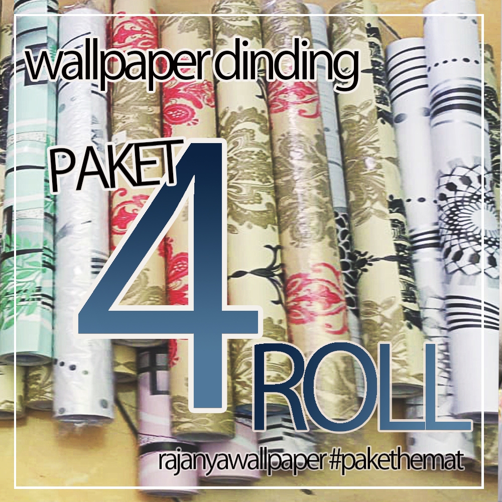 PROMO COD  PAKET 4 ROLL WALLPAPER DINDING | WALLPAPER DINDING KAMAR TIDUR | SOOKU | KCT
