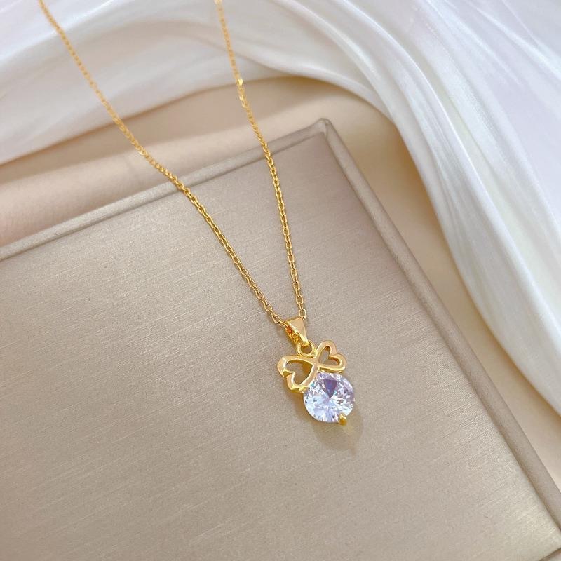 Visimary K251 • Kalung Titanium Wanita Model Baru Lapis Emas 18 KGP