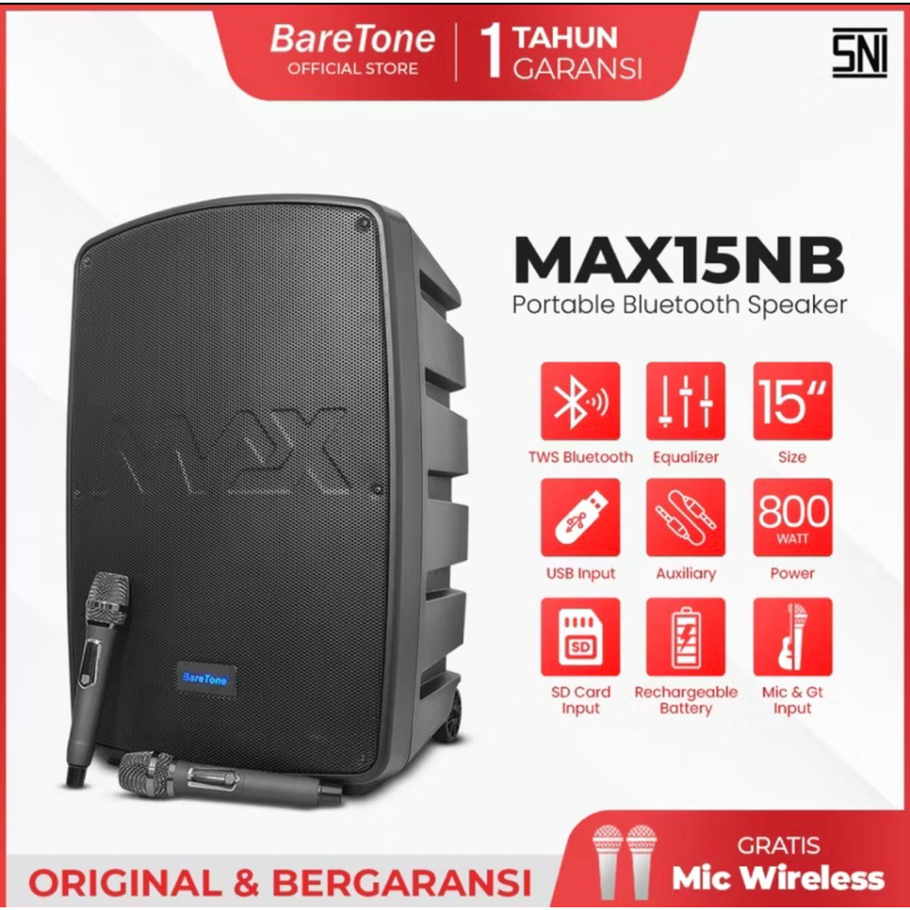 BARETONE PORTABLE MAX 15 NB