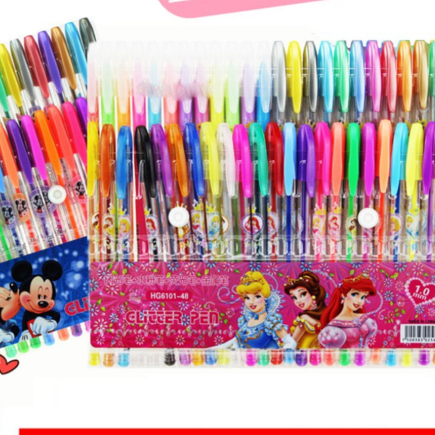 Set Bolpoin Warna Kartun Disney Isi 12 / 24 pcs / Set Pulpen Warna Anak Karakter PRINCESS