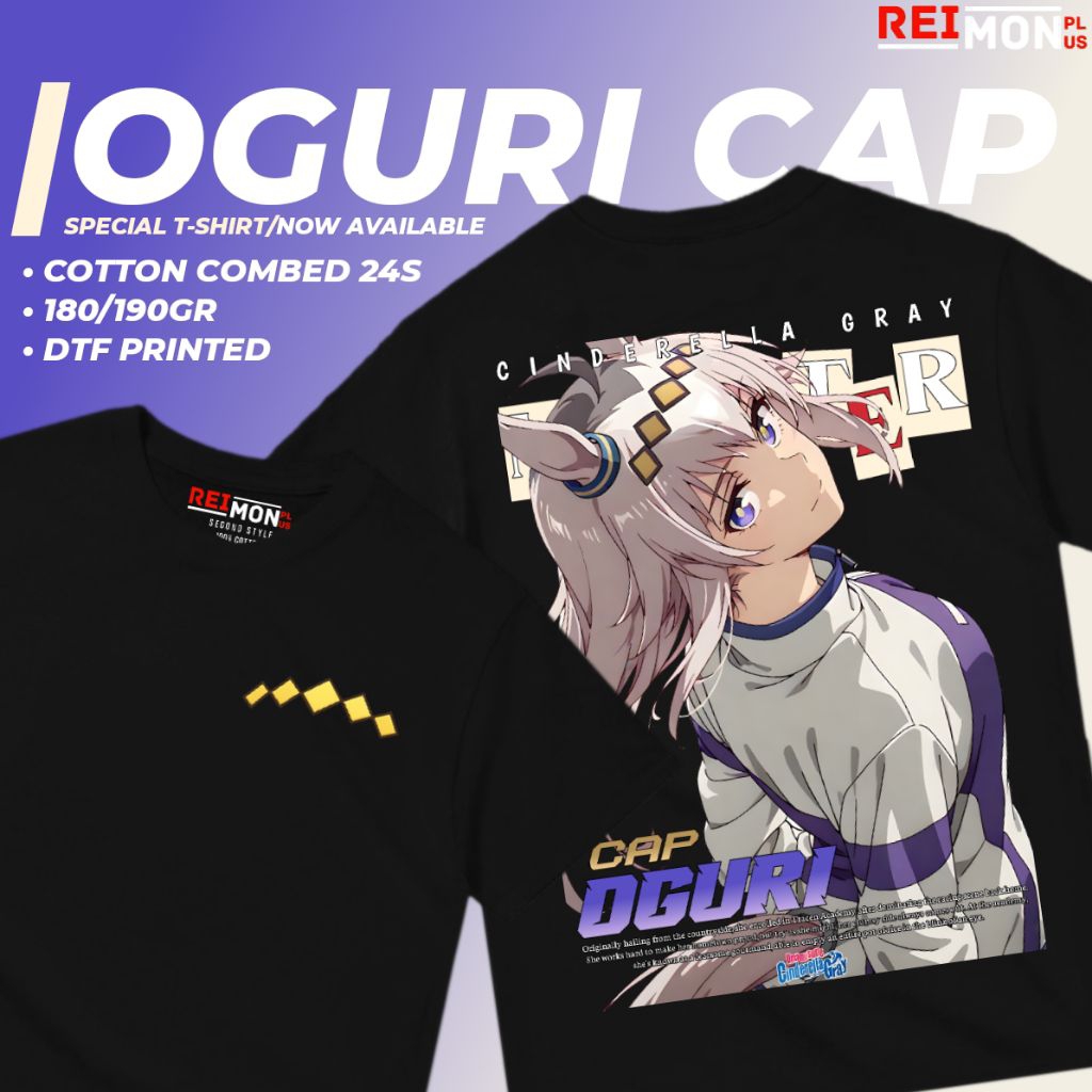 T-Shirt / Kaos Baju Anime Game Oguri Cap Uma Musume: Cinderella Gray