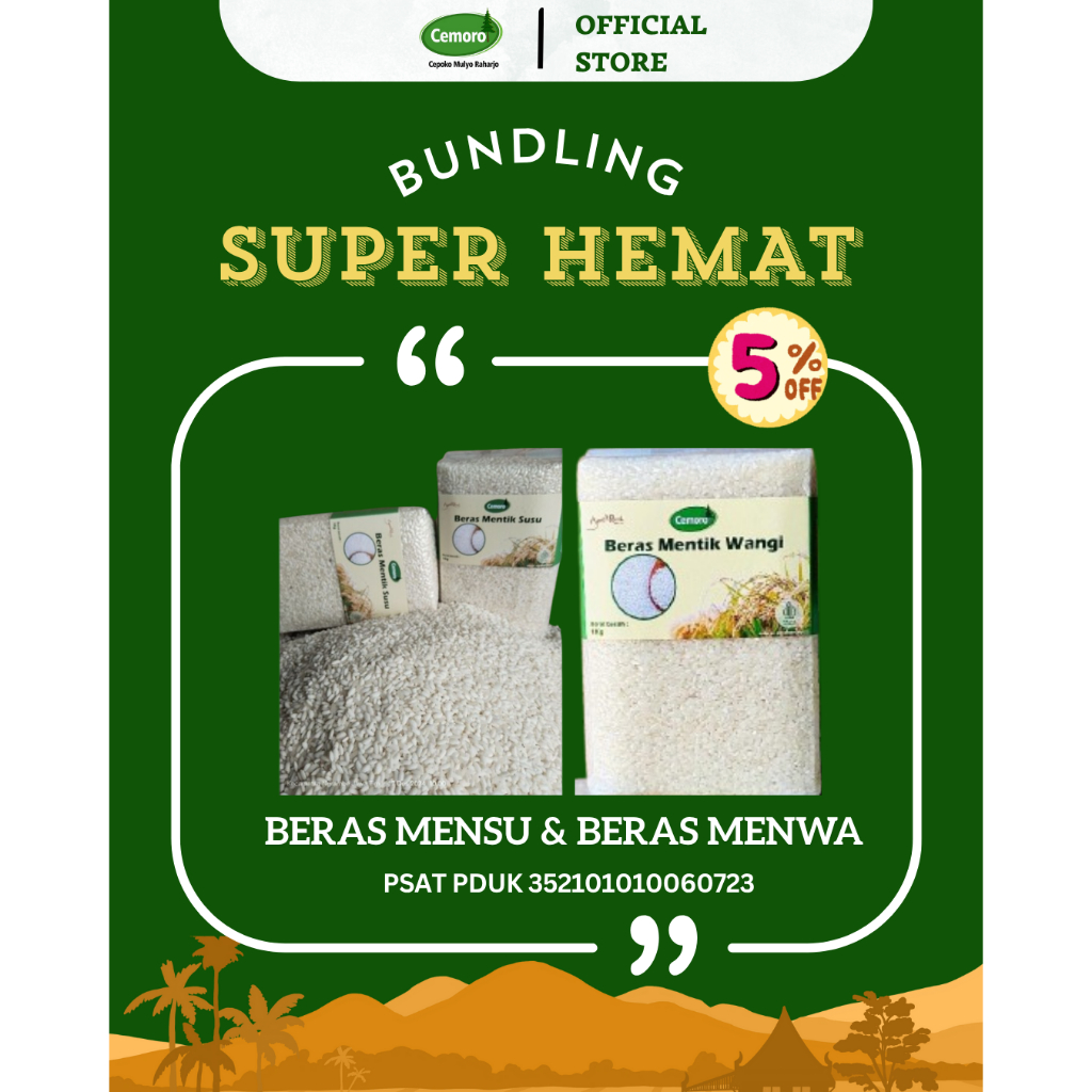 Bundling Super Hemat – Beras Mentik Susu & Beras Mentik Wangi
