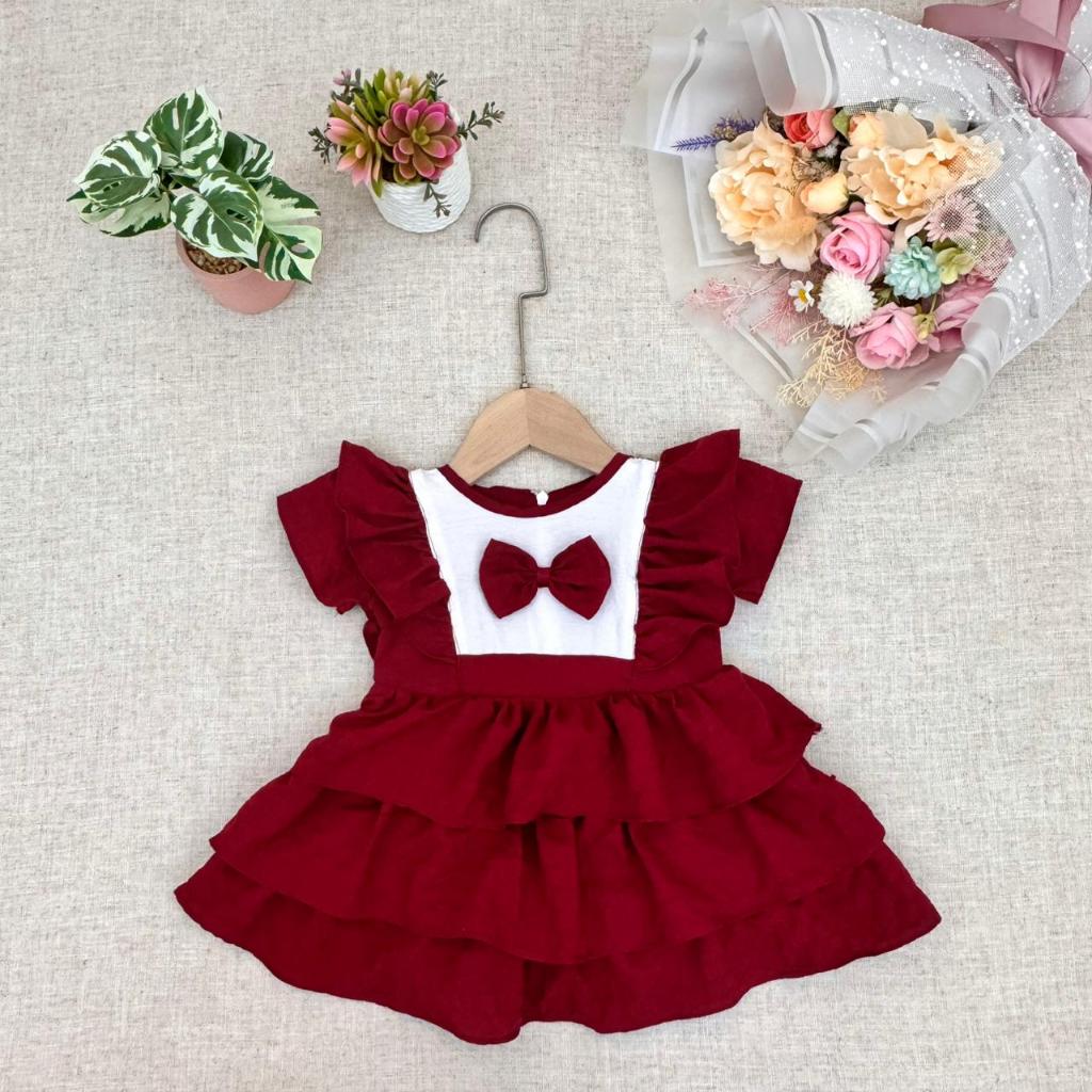 Dress Anak Perempuan 1 Tahun - Gaun Anak Perempuan Bayi - Baju Bayi Perempuan 6 12 Bulan