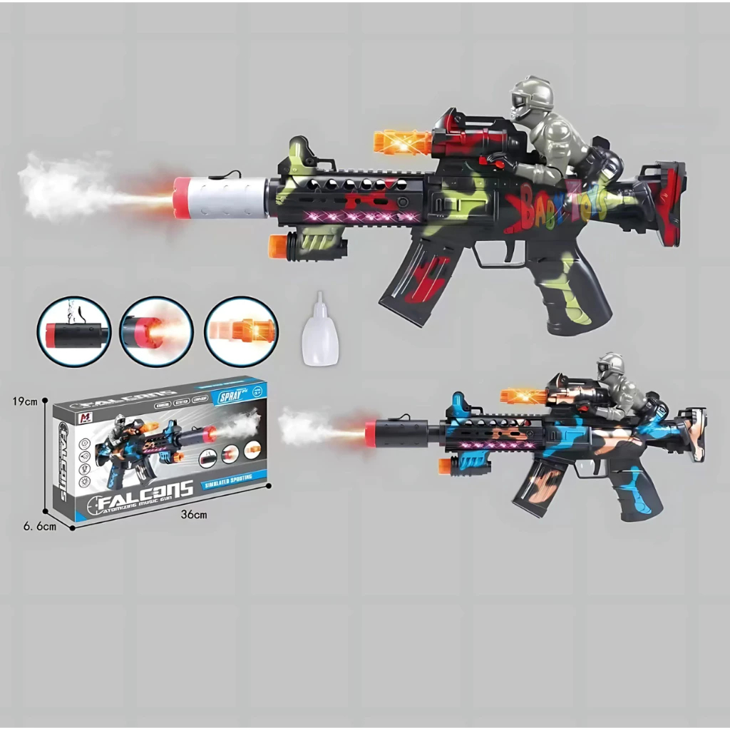 Mainan Elektrik Anak Semprotan Suara & Cahaya Getaran AsapTS