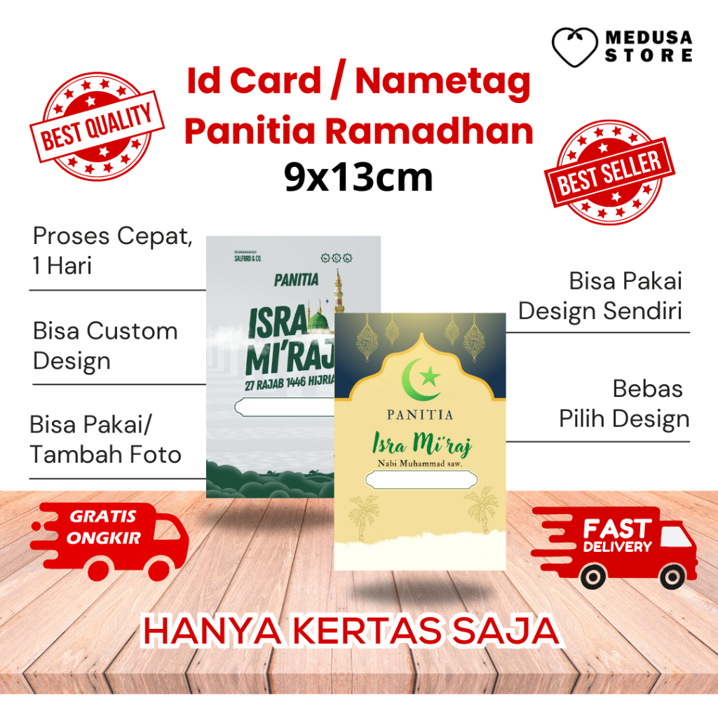 ID Card Nametag Panitia Acara Pengajian Puasa Ramadhan (9x13)