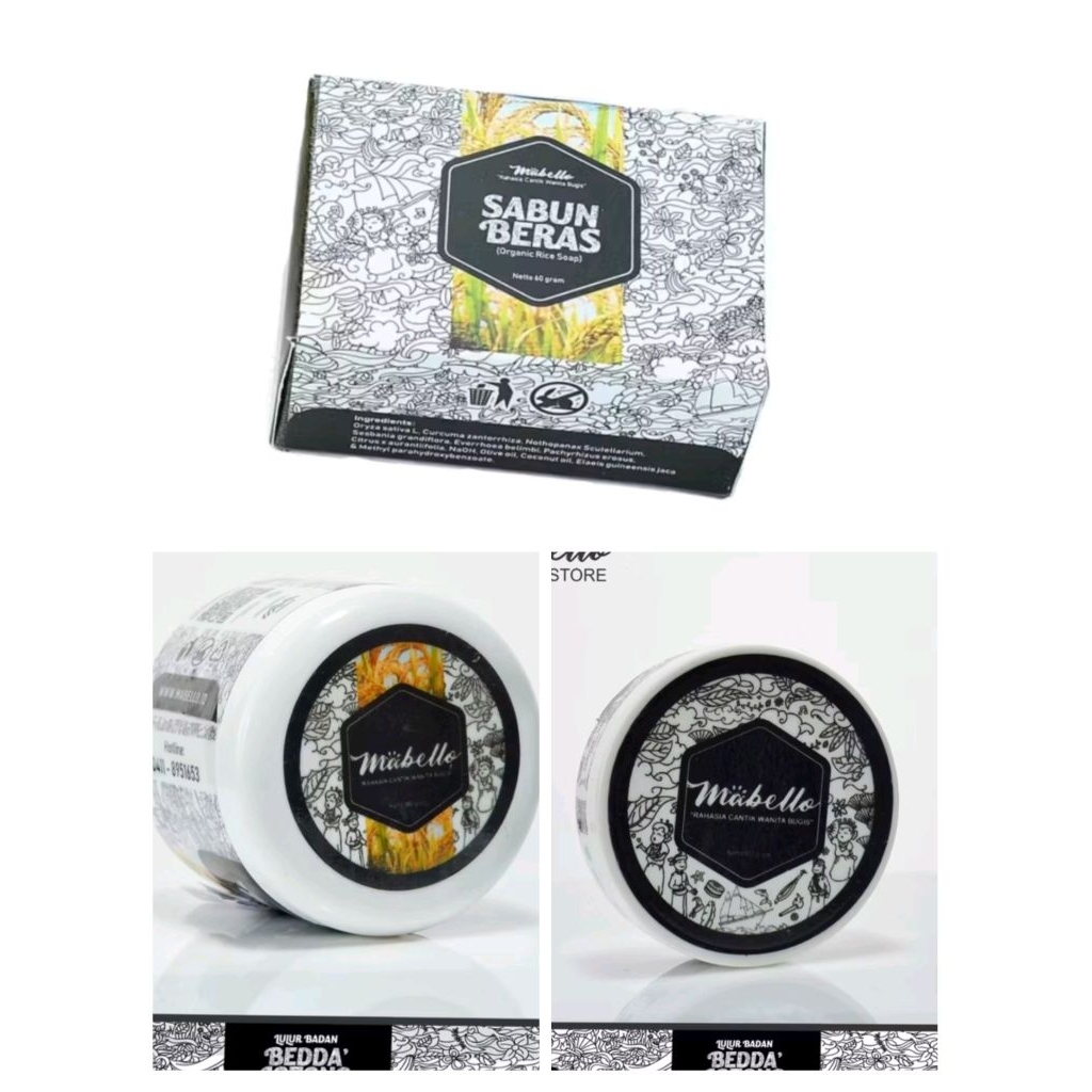 MABELLO beras hitam lulur beras hitam/Sabun beras hitam Mabello ORIGINAL