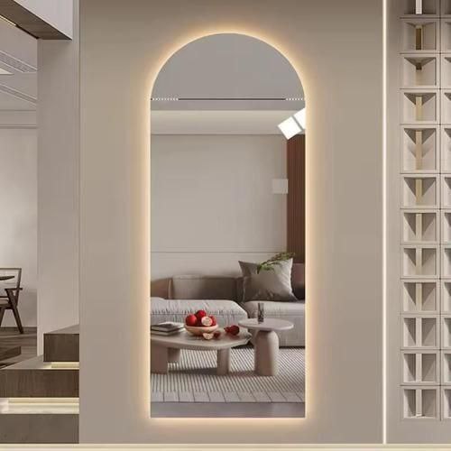 Kaca Cermin Full Body Lampu Led Gantung Wastafel Kamar Mandi Aesthetic Oval Atas