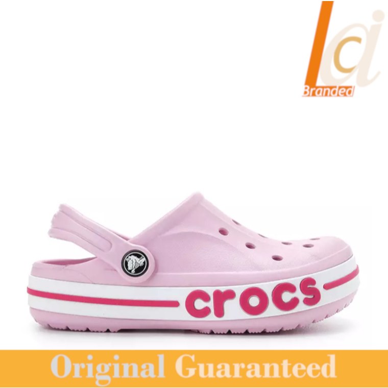Sandal Clog Anak Perempuan Original Crocs Bayaband Clog - Candy Pink