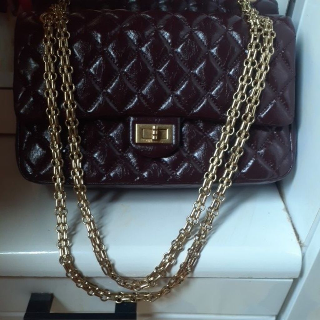 chanel bag wine red kulit asli