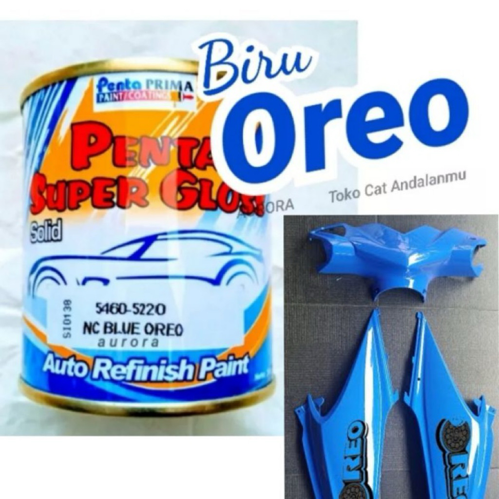 Cat Penta Super Gloss 5460-5220 BLUE OREO 200ml Biru Muda Agak Gelap Solid Mengkilap Glossy