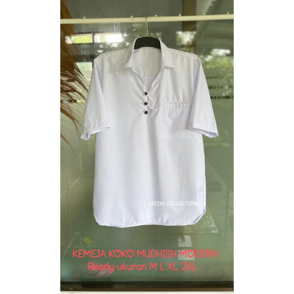 Baju koko dewasa polos tangan pendek size M L XL XXL katun Toyobo premium ,  kemko pria kurta pakist