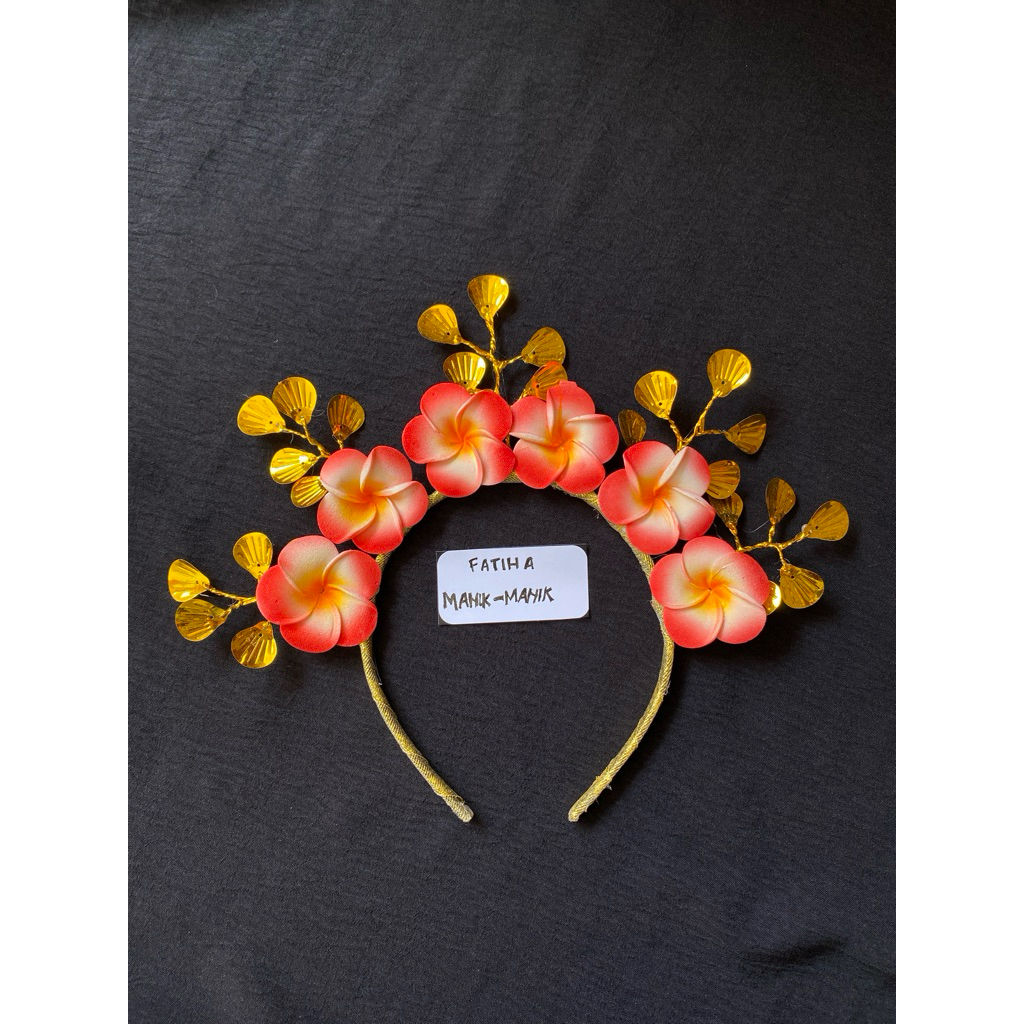 Murah Bando Tari Simpel Bunga Kamboja, Bando Tari Bali, Bando Tari Tradisional