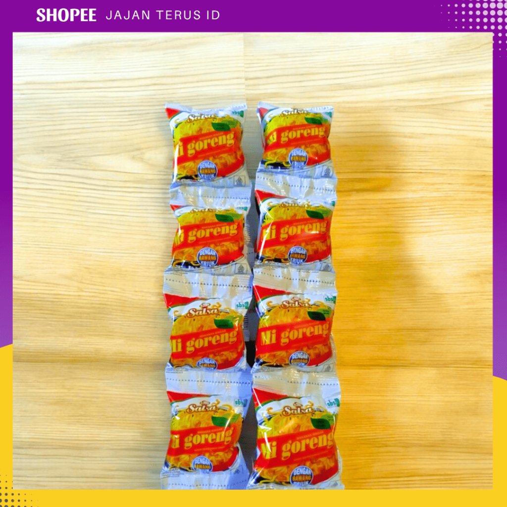 Mi Goreng, Bihun Goreng Salsa Snack Kriuk Gurih Pedas 10gr – Jajanan Murah Anak Sekolah / Cemilan