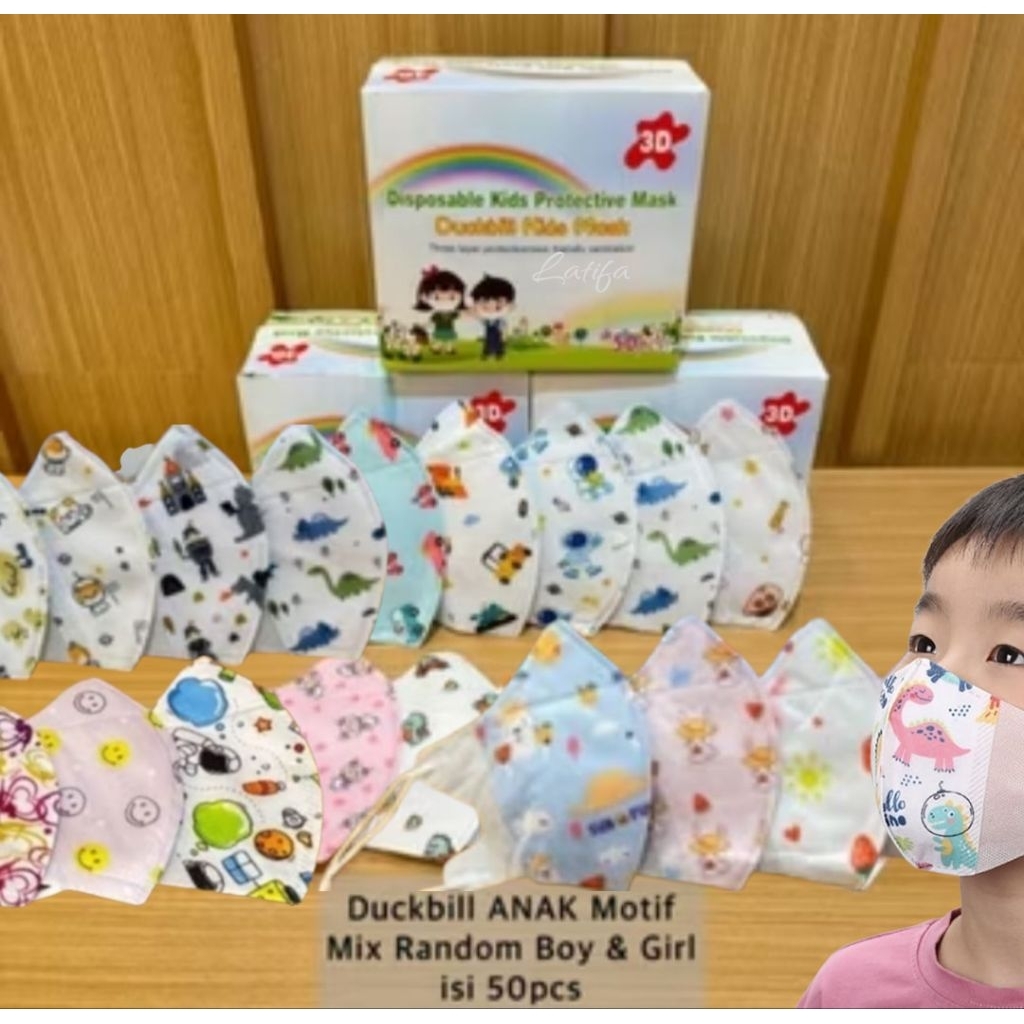 masker duckbill Anak 50 pcs
