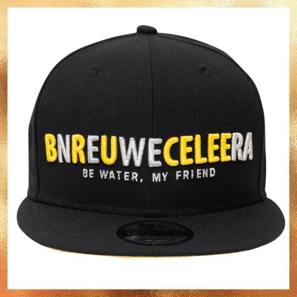 Topi New Era x Bruce Lee Be Water My Friend Collab Black 9FIFTY Hat Original