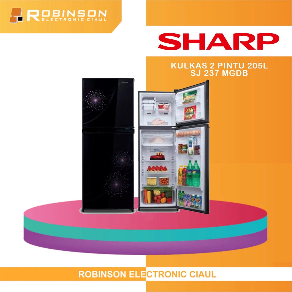 Kulkas Sharp Dua Pintu SJ 237 MGDB 205 Liter