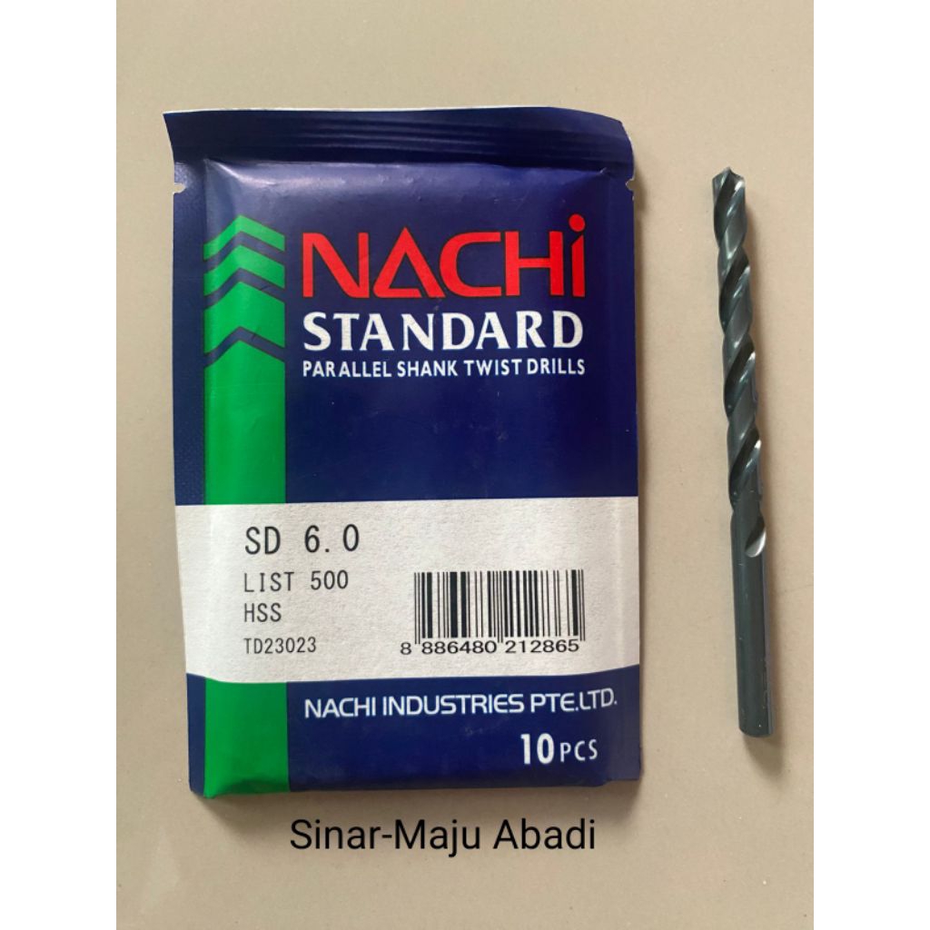 Nachi 6mm Mata Bor Besi HSS - Nachi Mata Bor Besi HSS 6mm