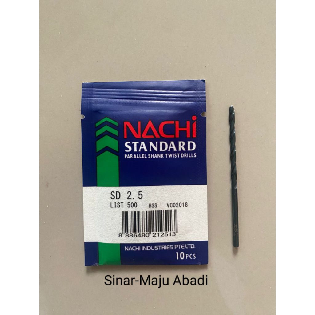 Nachi 2,5mm Mata Bor Besi HSS - Nachi Mata Bor Besi HSS 2,5 MM