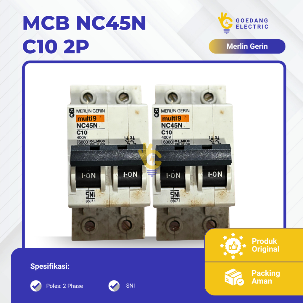 MCB Merlin Gerin Schneider NC45N 6kA, 2A, 6A, 10A, 16A, 25A, 32A Miniature Circuit Breaker, 1P 2P 3P