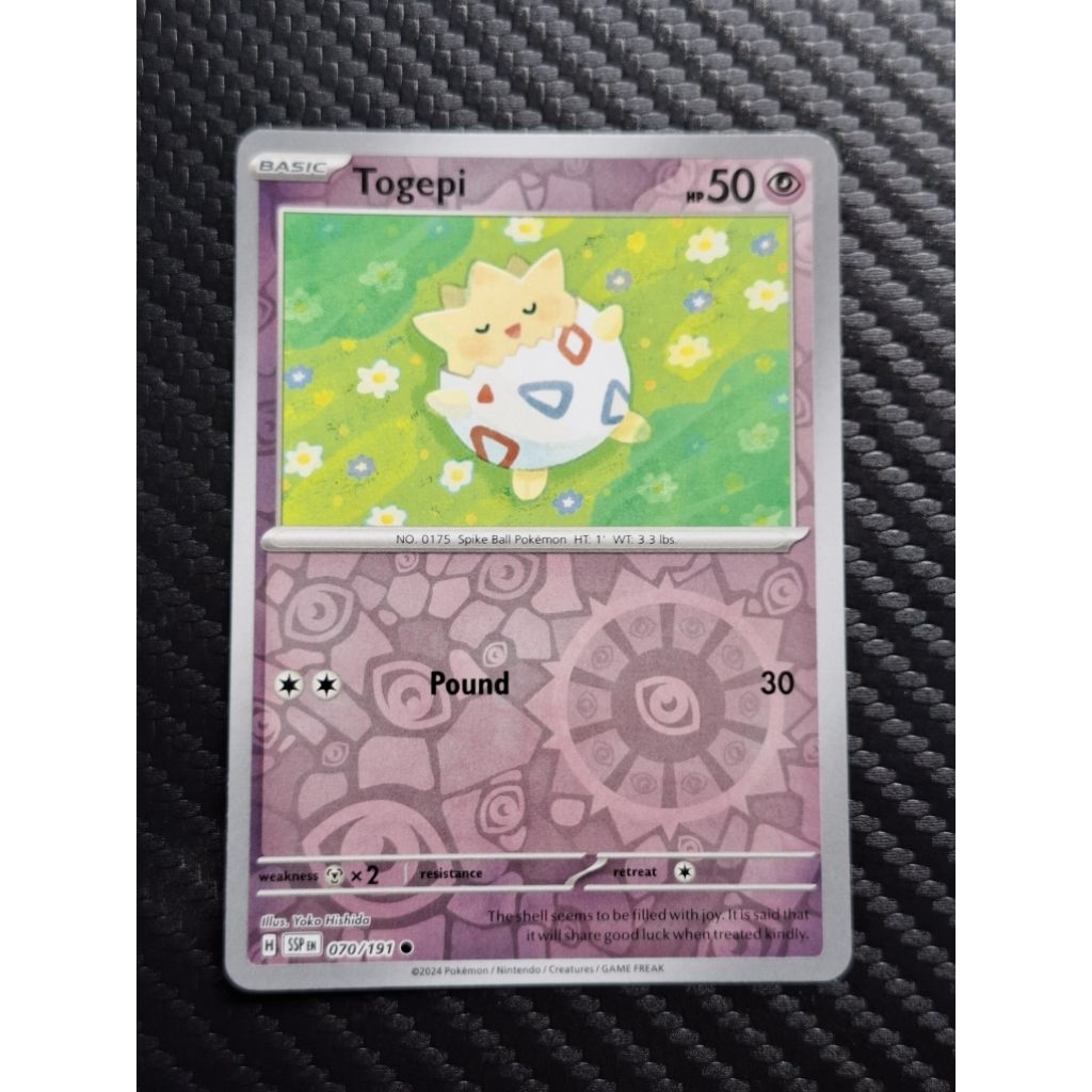 kartu pokemon original holo reverse togepi ssp 070/191
