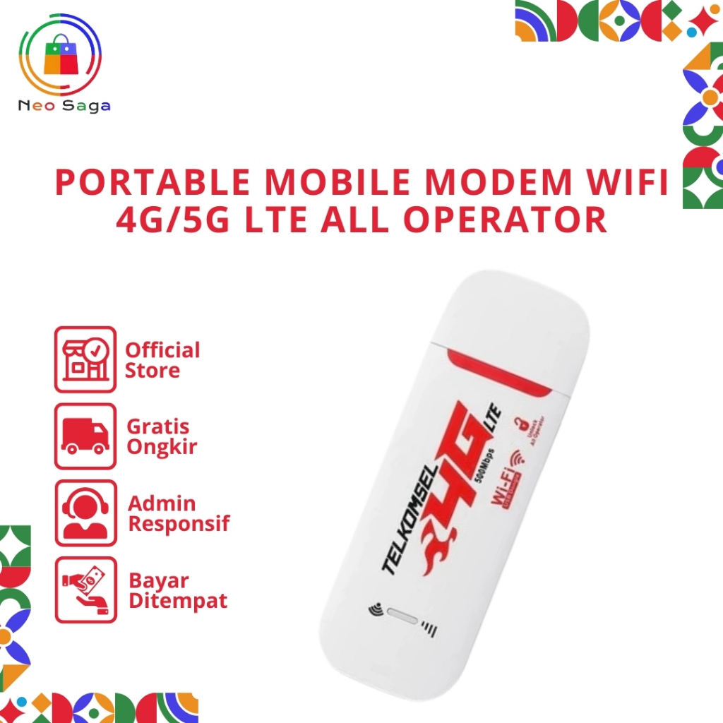 Portable Mobile Modem Wifi 4G/5G LTE All Operator USB 500Mbps Mobile WiFi Unlock Band 1/3/5/40 Mobil