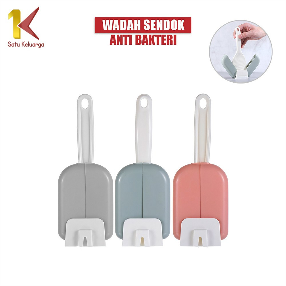 Satu Keluarga Sendok Nasi C226 Penutup Otomatis / Tempat Centong Nasi Otomatis Anti Debu & Anti Bakt