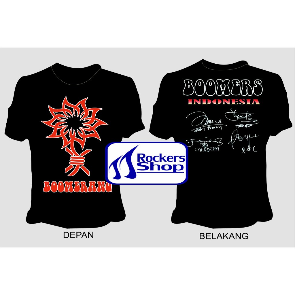 KAOS BOOMERS INDONESIA TANDA TANGAN PERSONIL BOOMERANG ANDRY FRANZY JOHN PAUL IVAN HUBERT HENRY ROY 