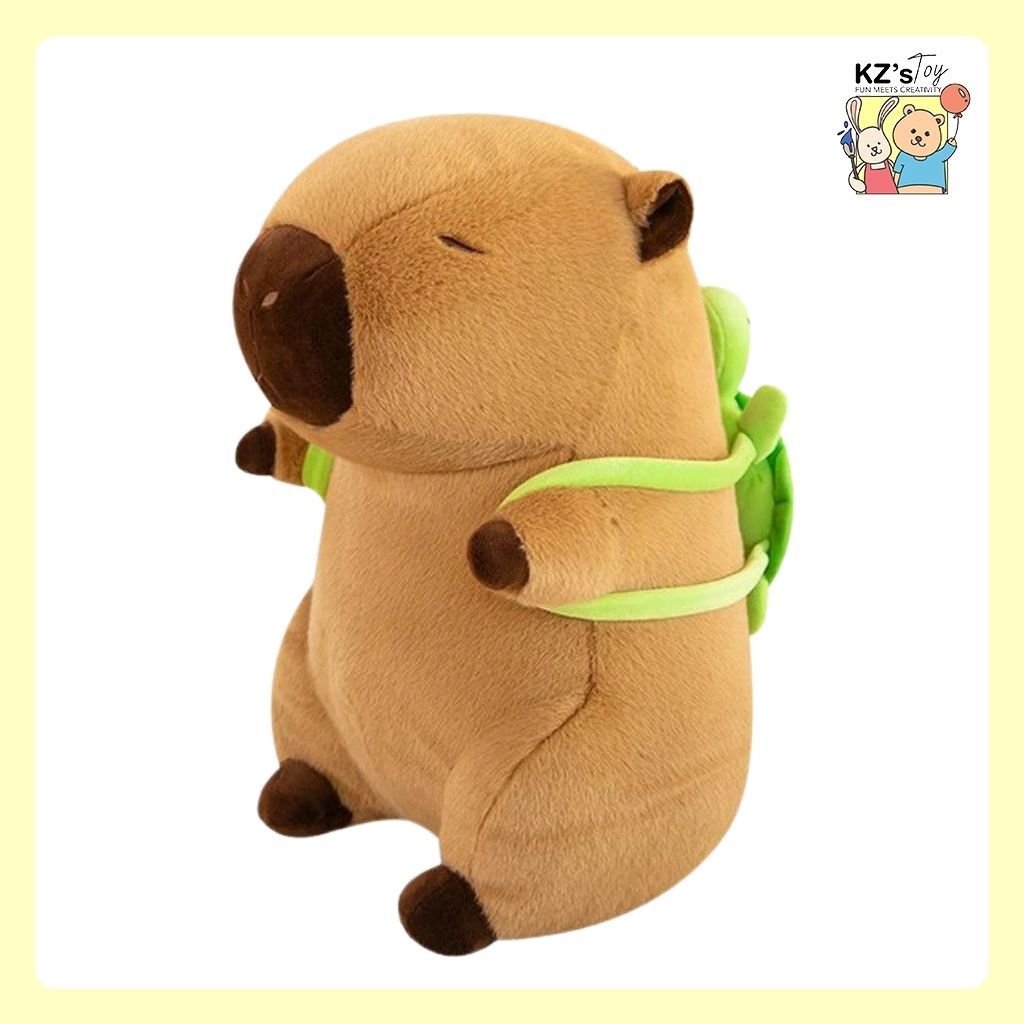 Capybara Turtle Plush Jumbo – Boneka Ukuran Besar Lucu Imut Lembut Koleksi Hewan