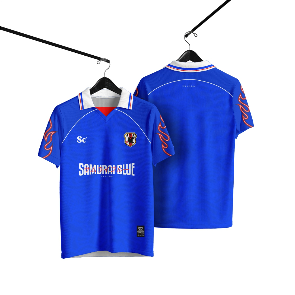 JERSEY SAMURAI BLUE JAPAN // JERSEY VINTAGE // JERSEY BOLA // JERSEY CASUAL JAPAN// JERSEY ONIKU