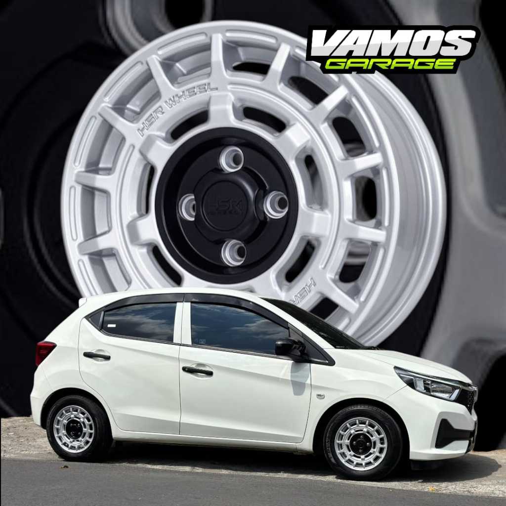 VELG HSR MENTAWAI R14X6 H4X100 PELEK MOBIL RALLY RING 14 UNTUK BRIO, KARIMUN, AYLA, AGYA, WAGON DLL