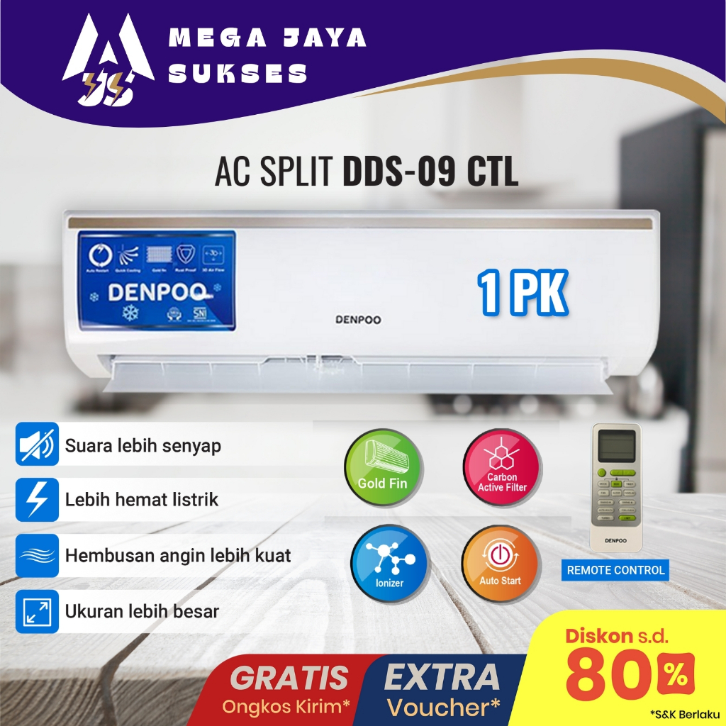 AC Split 1 PK DDS 09 CTL Denpoo Platinum LOW WATT