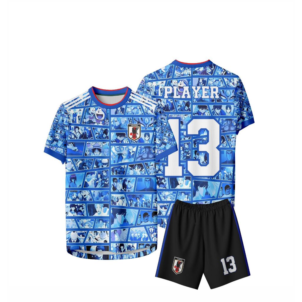 JERSEY JAPAN ANIME FOOTBALL FULL PRINTING FREE NAMA DAN NO PUNGGUNG